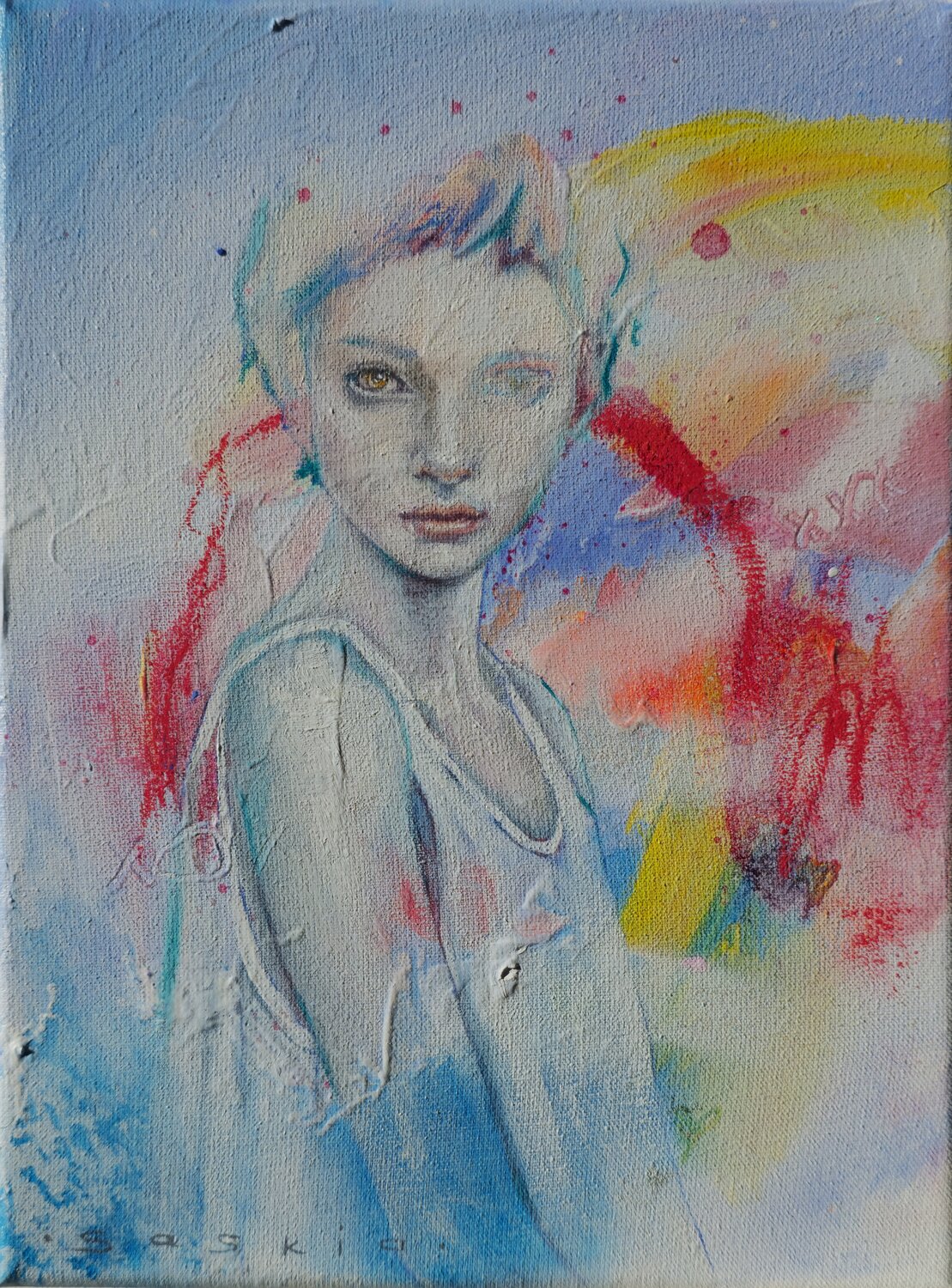 Delicate Strenght Saskia van Drunen Original painting for sale