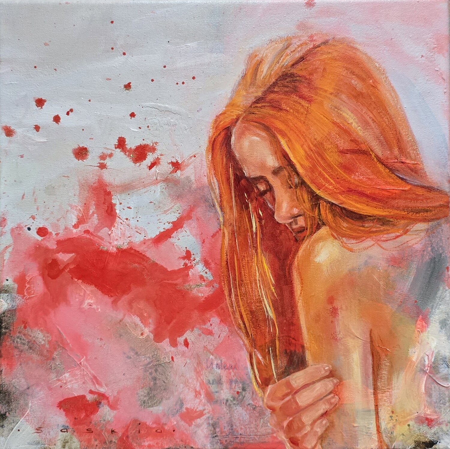 My Heart is Floating Saskia van Drunen Original painting for sale