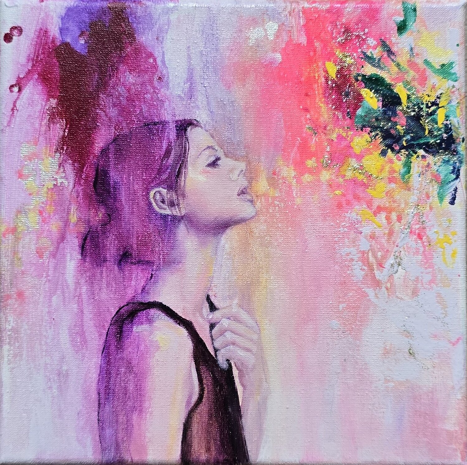 Waterfall Saskia van Drunen Original painting for sale