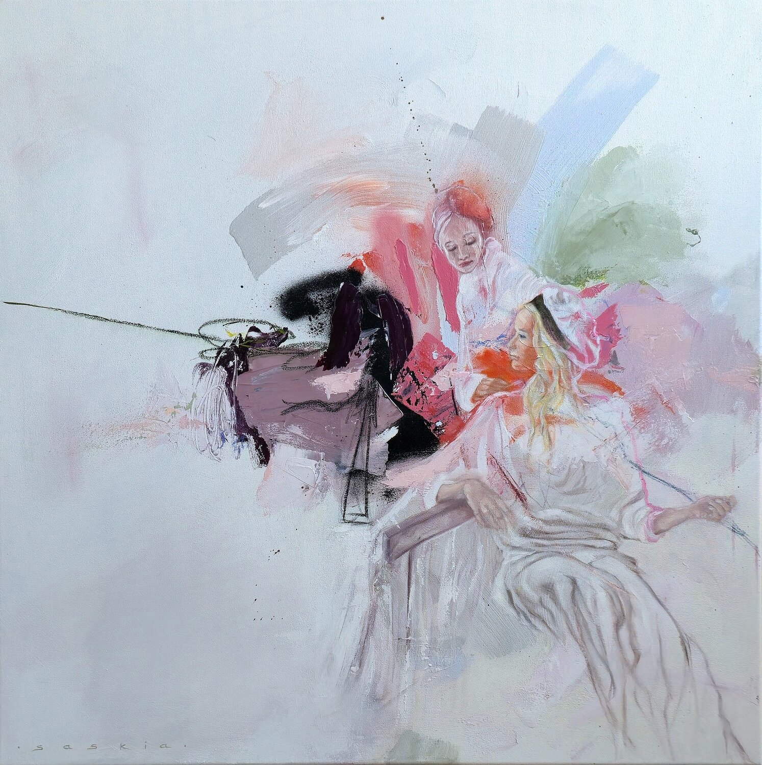 The Space we Hold Saskia van Drunen Original painting for sale