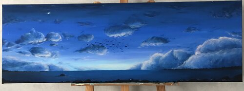L’heure bleue by Marion Broca, Painting for Sale on Select