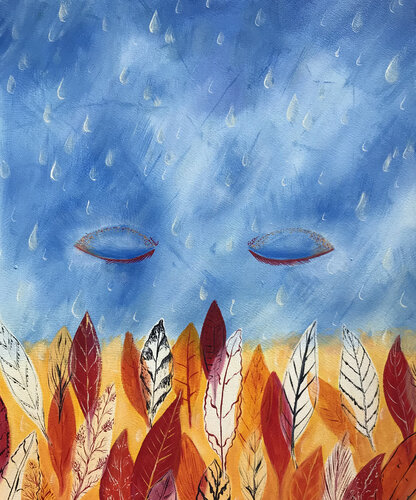 Pluie d'automne by Marion Broca, Painting for Sale on Select