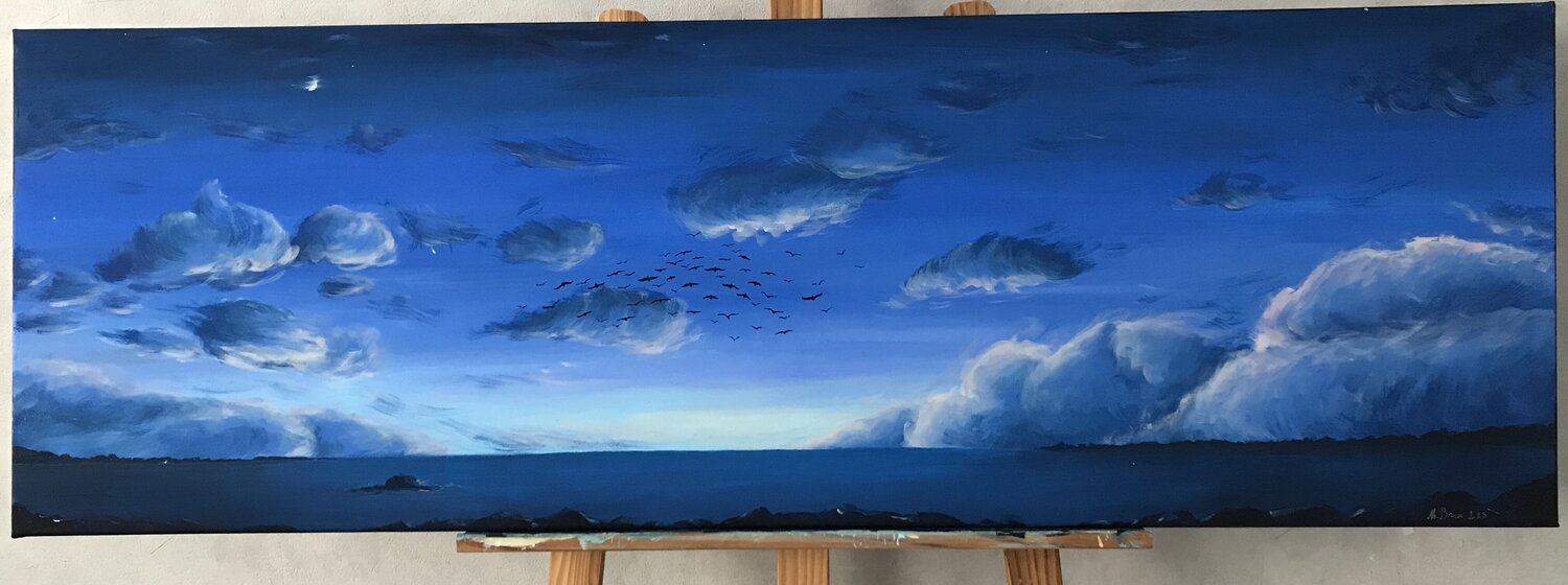 L’heure bleue Marion Broca Original painting for sale