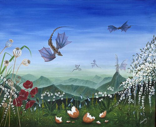The dragon's nest by Annika Eliasson, Painting for Sale on Select