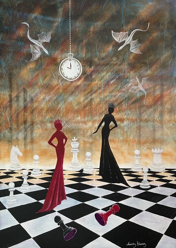 Queens of chess by Annika Eliasson, Painting for Sale on Select