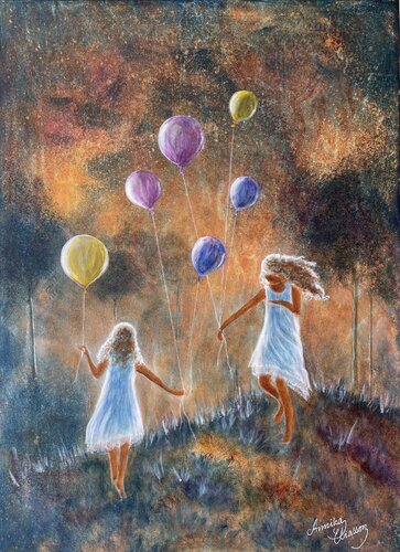 Best friends von Annika Eliasson, Malerei kaufen auf Select