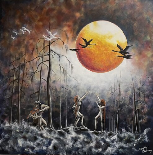 By the Waterfall by Annika Eliasson, Painting for Sale on Select
