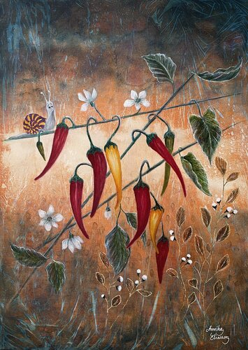 Hot Chili by Annika Eliasson, Painting for Sale on Select