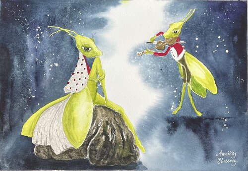 The cricket's melody by Annika Eliasson, Painting for Sale on Select