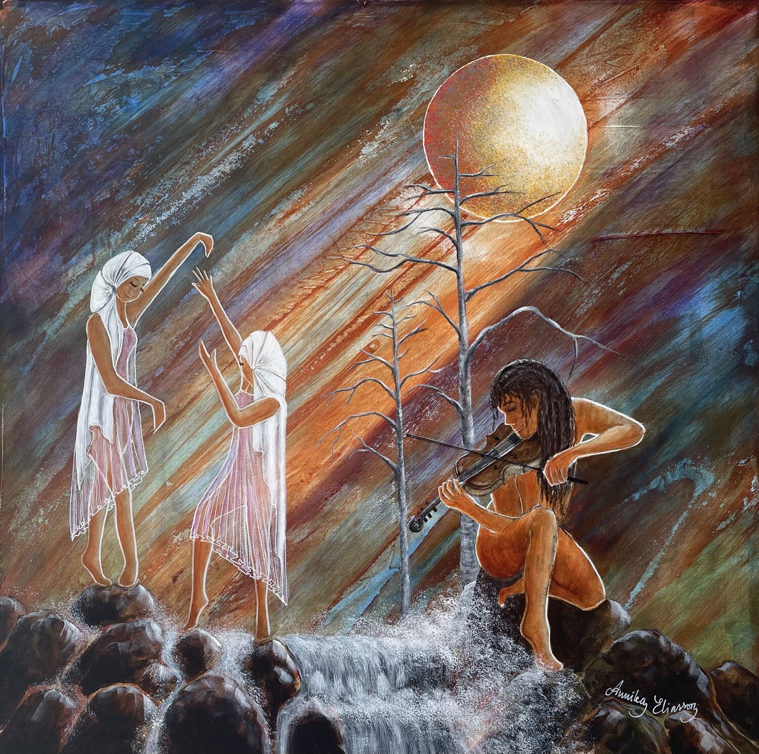 The Violin Annika Eliasson Original painting for sale