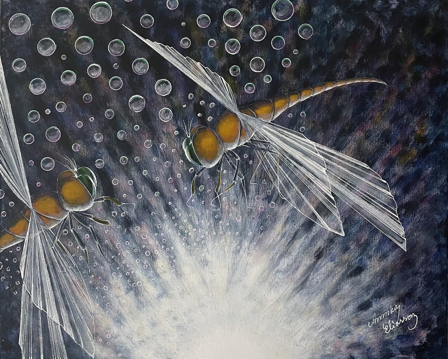 Dragonfly Annika Eliasson Original painting for sale