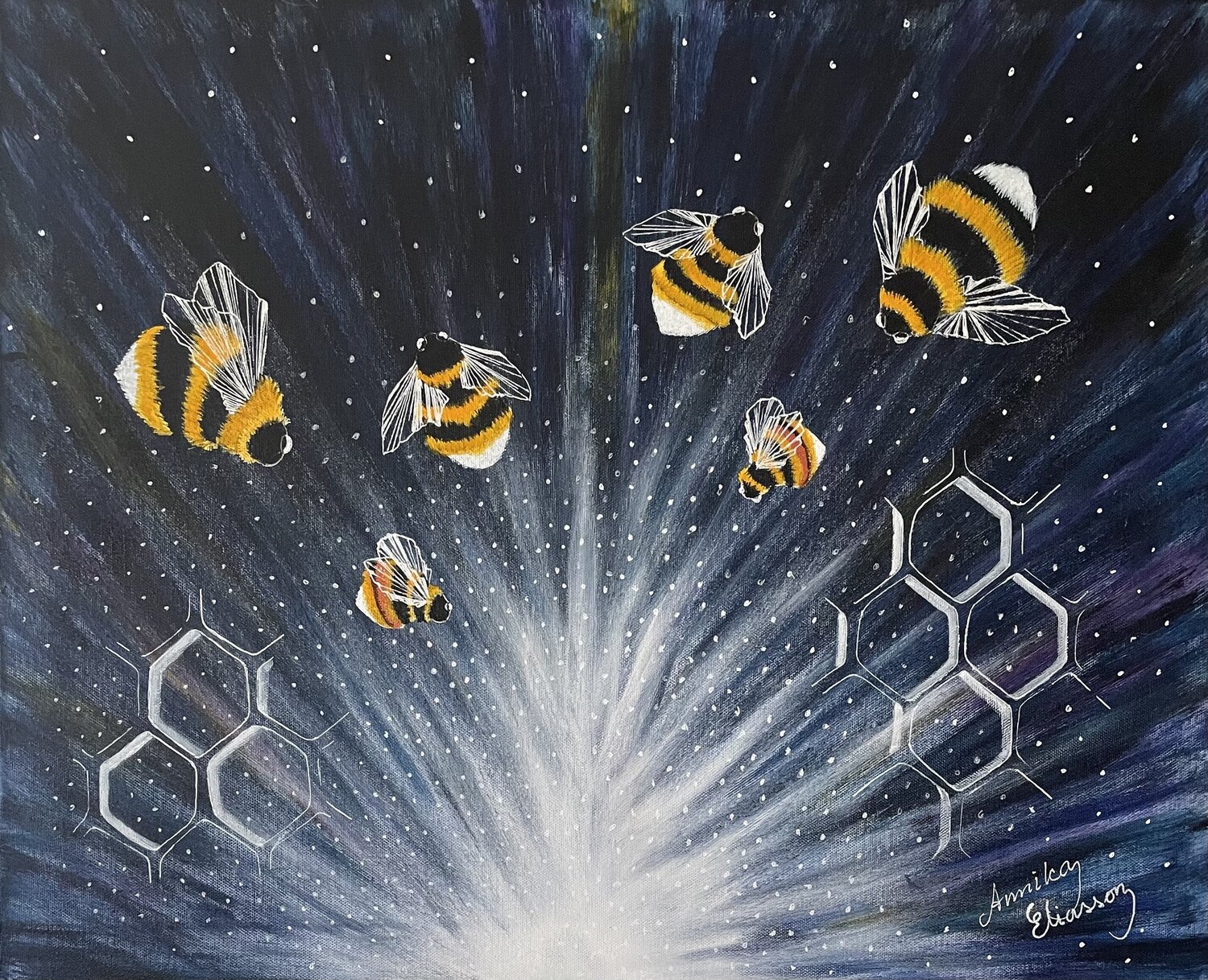 Bumblebee Annika Eliasson Original painting for sale