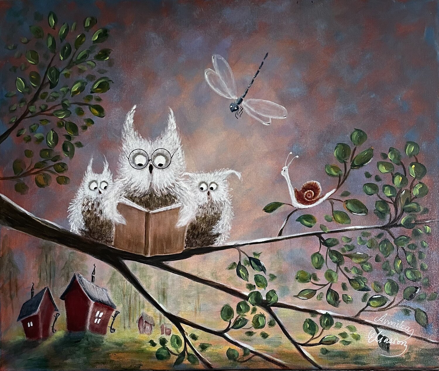 The book of fairy tales Annika Eliasson Original painting for sale