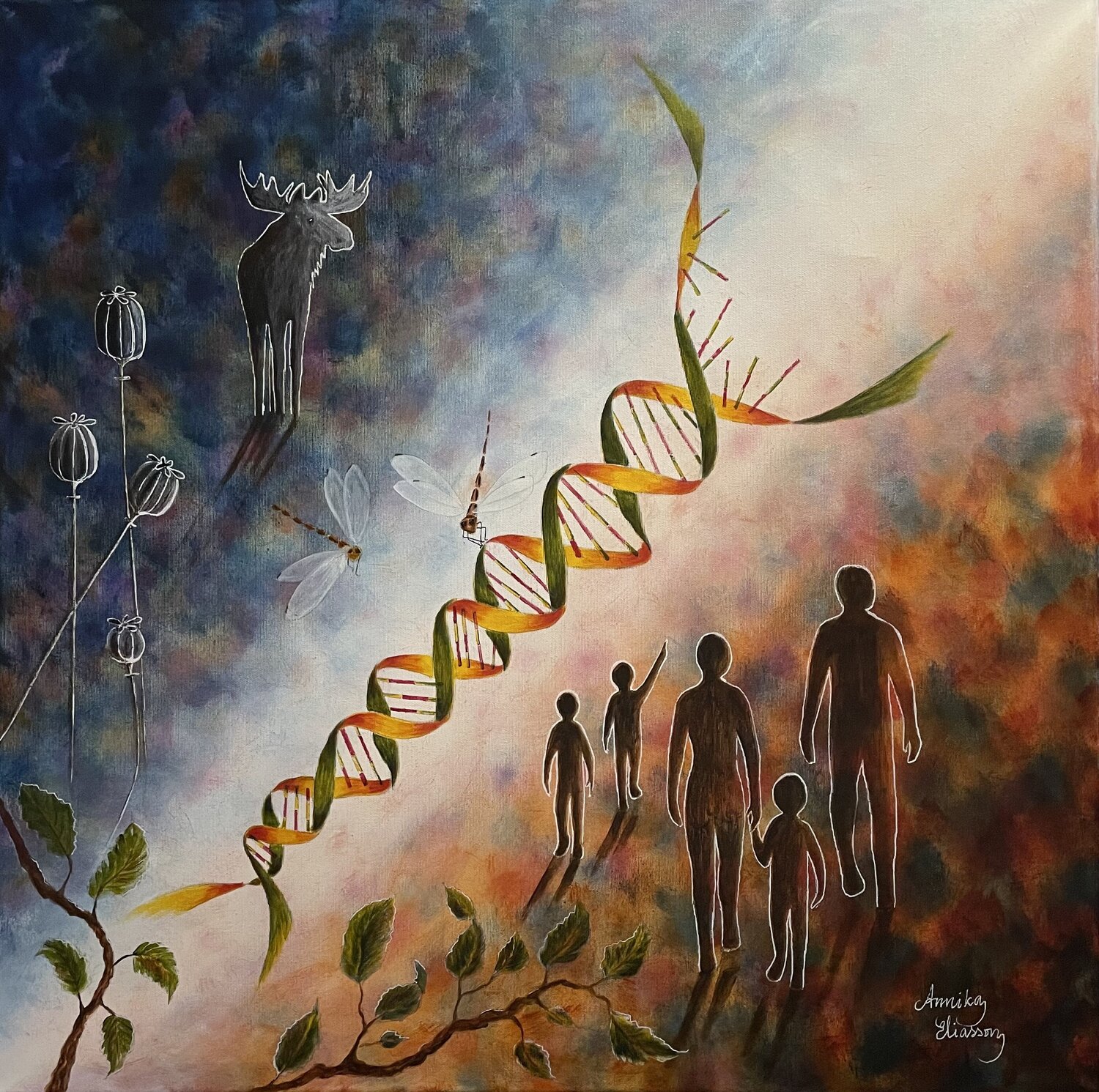 The key of life Annika Eliasson Original painting for sale