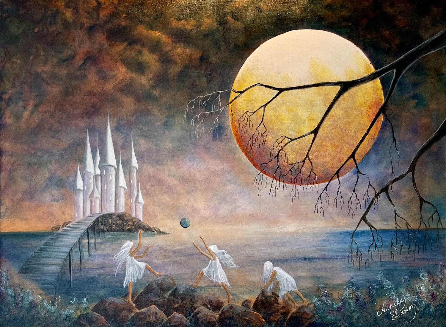 A Castle of Glass Annika Eliasson Original painting for sale