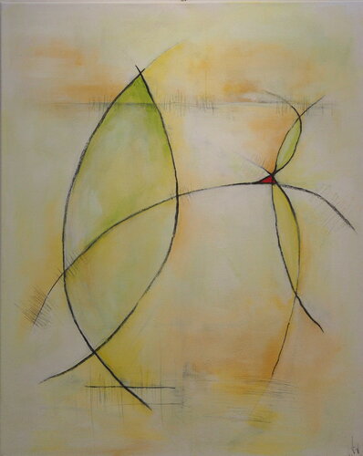 farbe trifft linie by Volker Vieregg, Painting for Sale on Select