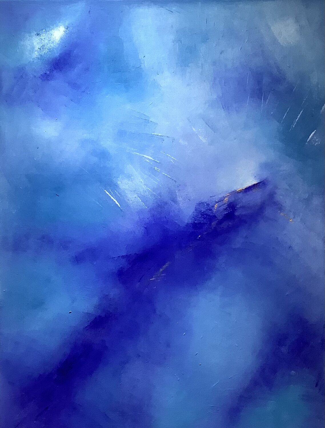 blue motion III Volker Vieregg Original painting for sale