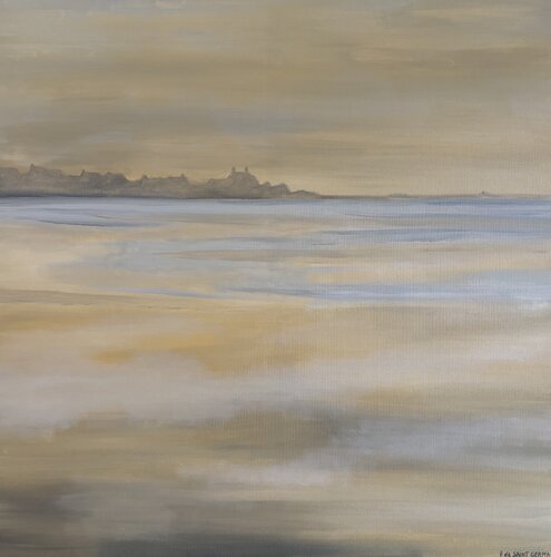 Plage du Crotoy by Bertrand De Saint Germain, Painting for Sale on Select