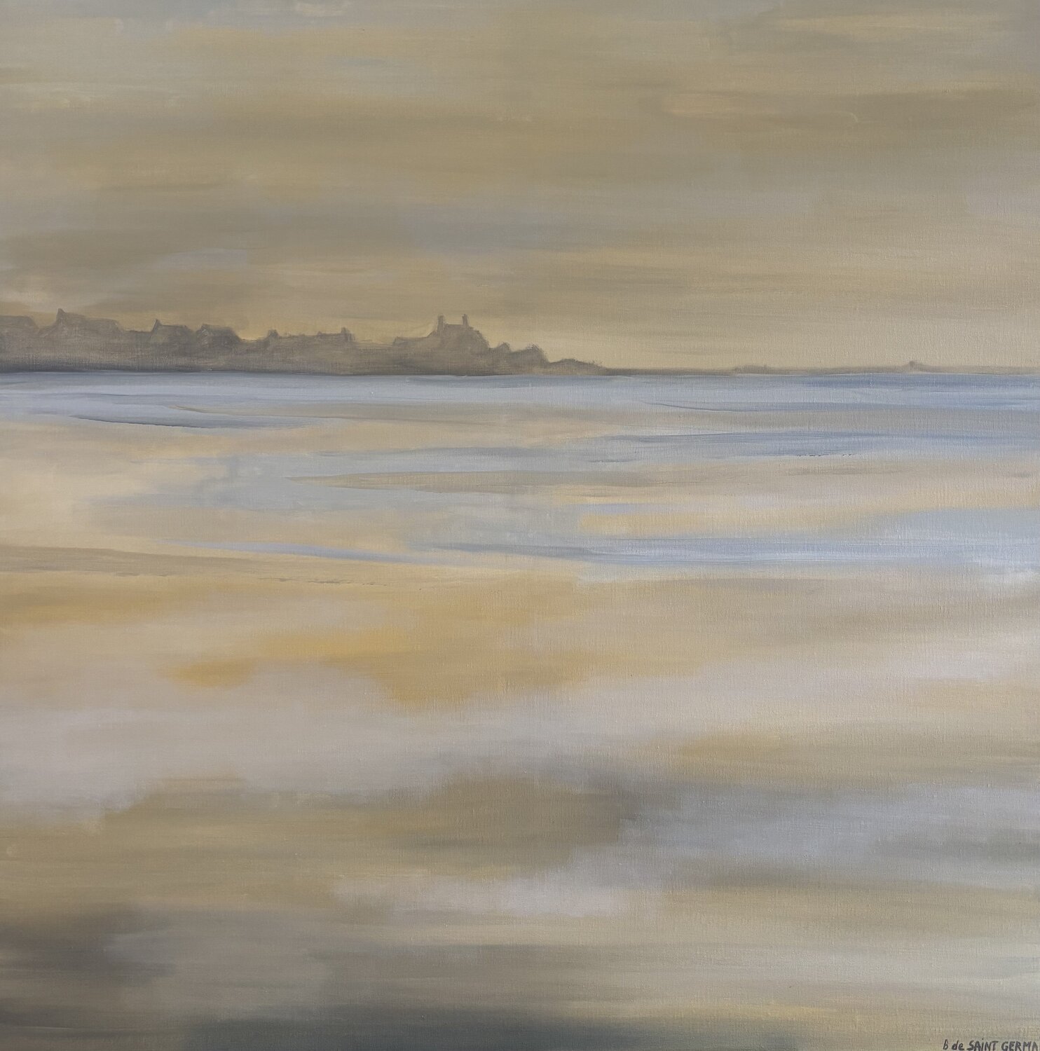 Plage du Crotoy Bertrand De Saint Germain Original painting for sale