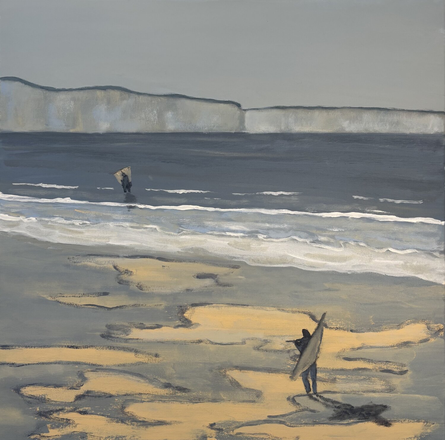 Ault. Tableau 3 du triptyque « plage d’Ault » Bertrand De Saint Germain Original painting for sale