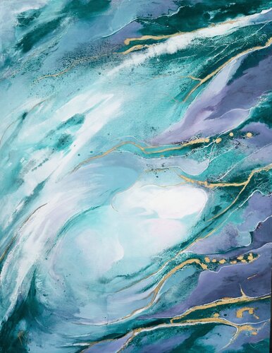 Écume de jade by Marité Bouis, Painting for Sale on Select