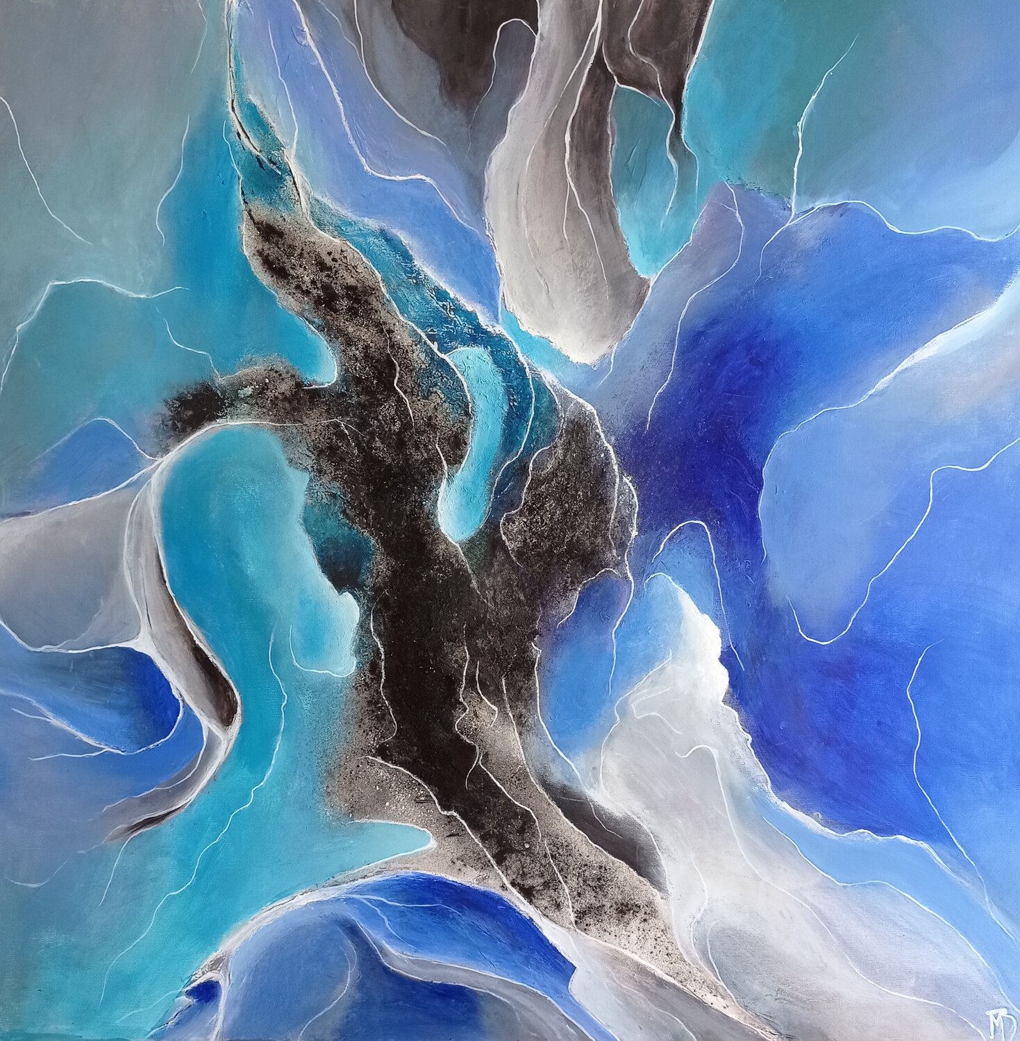 21 grammes de noir Marité Bouis Original painting for sale