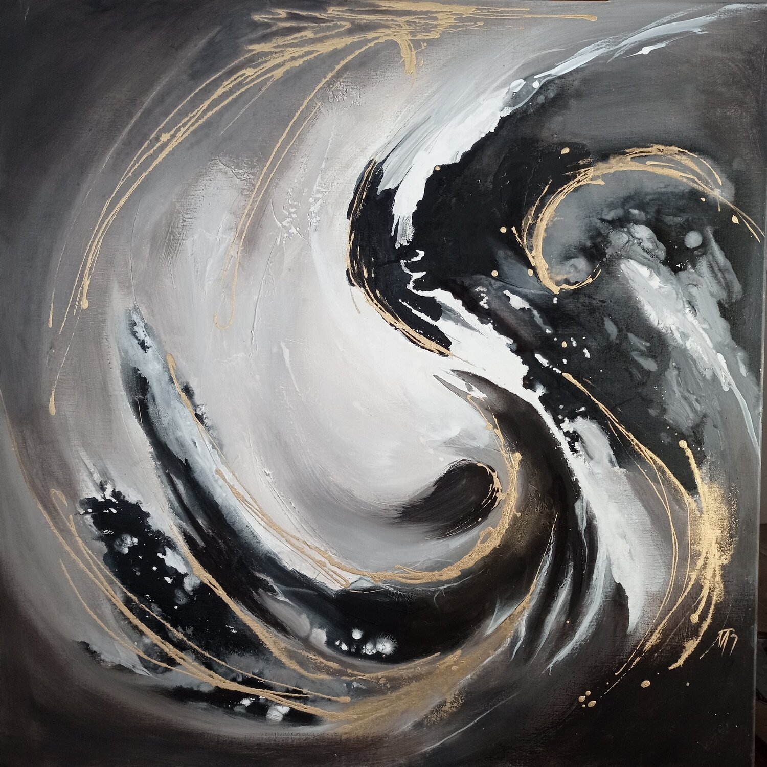 Yin et Yang Marité Bouis Original painting for sale