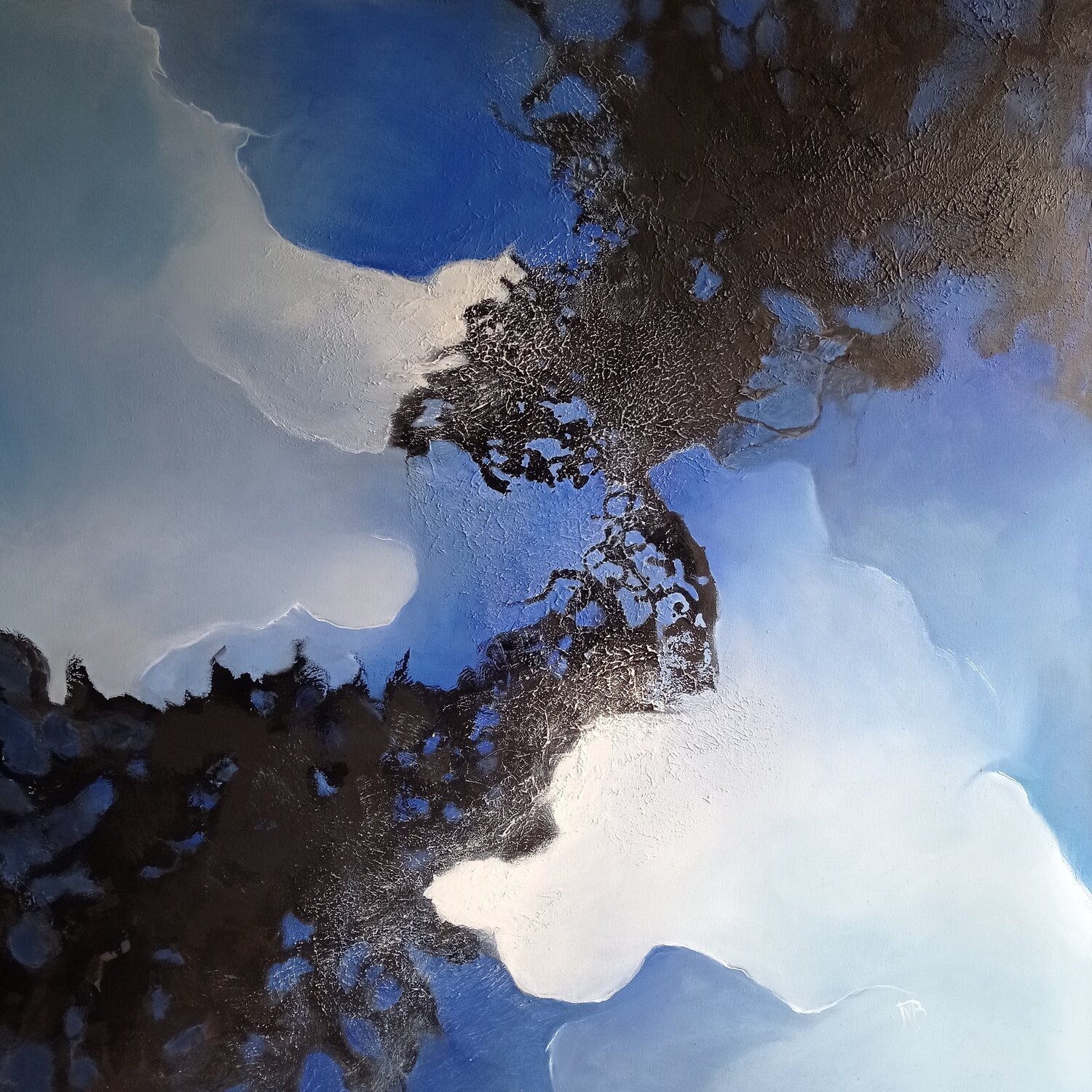 21 grammes de bleu Marité Bouis Original painting for sale
