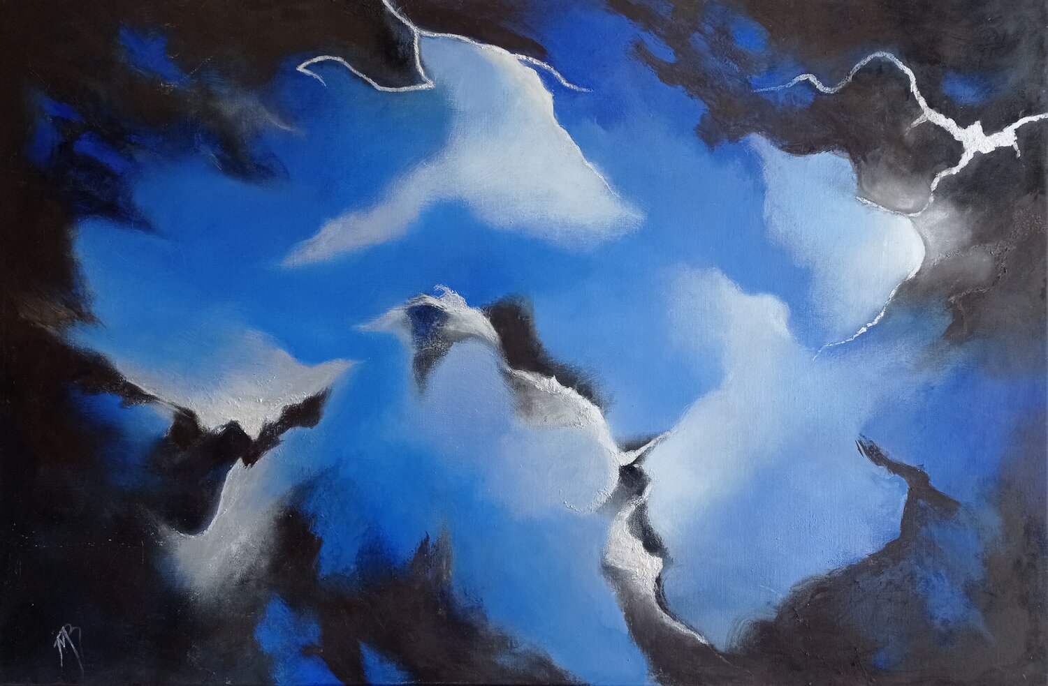 Nuages Marité Bouis Original painting for sale