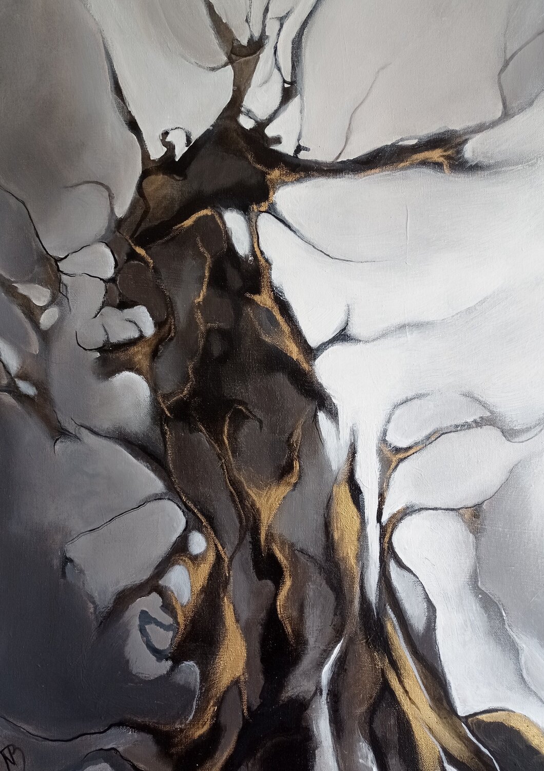 L'arbre brûlé Marité Bouis Original painting for sale