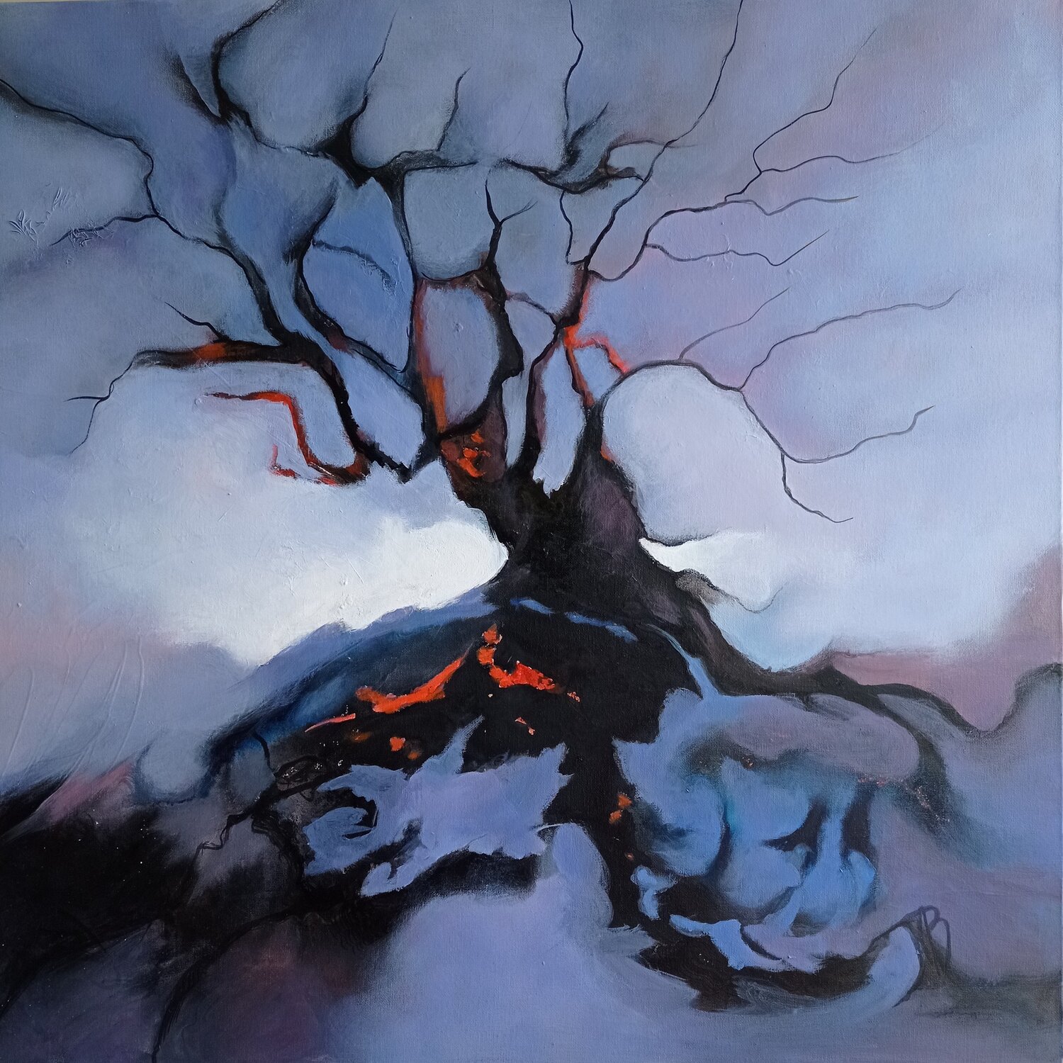 L'arbre consummé Marité Bouis Original painting for sale