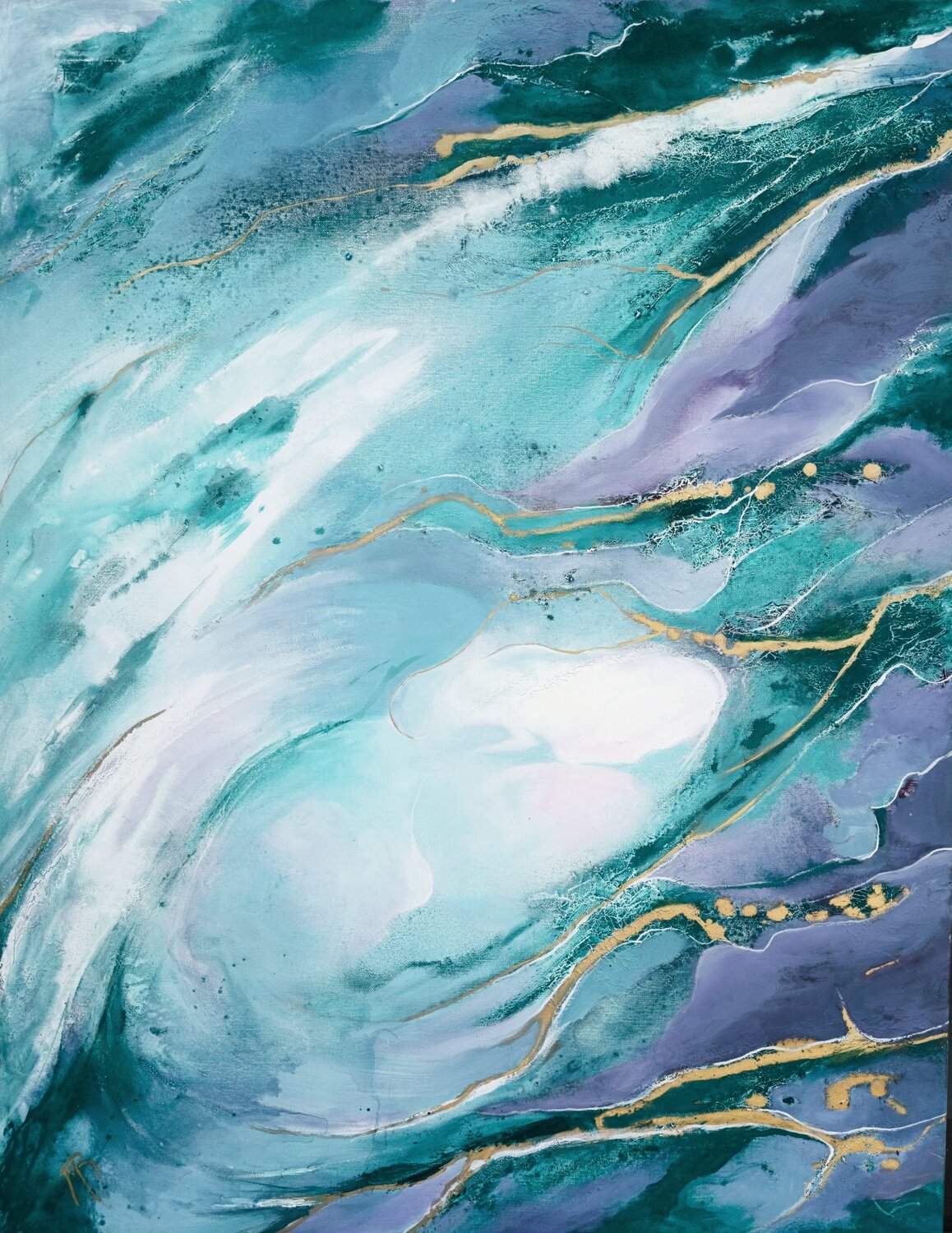Écume de jade Marité Bouis Original painting for sale