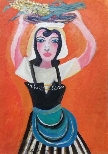 Dopo la mietitura by Len Vernaghi, Painting for Sale on Select