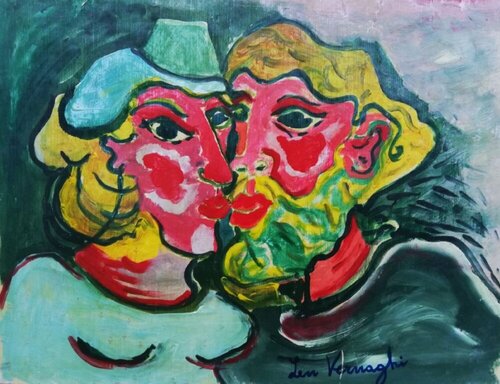 Il bacio by Len Vernaghi, Painting for Sale on Select