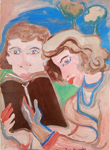 La lettura by Len Vernaghi, Painting for Sale on Select