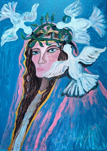 IL VOLTO DELLA PACE by Len Vernaghi, Painting for Sale on Select