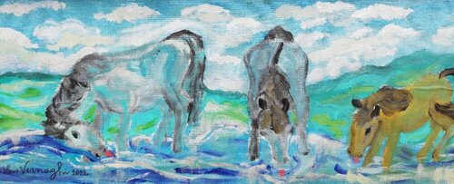 Spiriti liberi by Len Vernaghi, Painting for Sale on Select