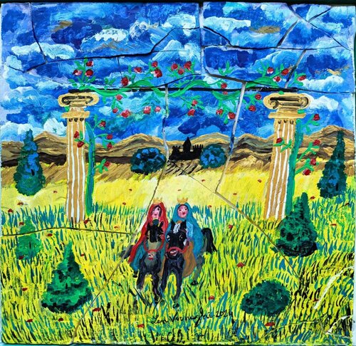PRINCIPESSE A CAVALLO by Len Vernaghi, Painting for Sale on Select