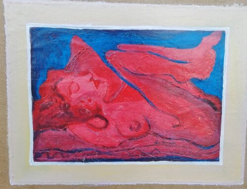 Nudo rosso by Len Vernaghi, Painting for Sale on Select