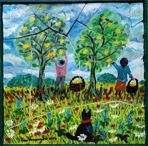 RACCOLTA DEI LIMONI by Len Vernaghi, Painting for Sale on Select