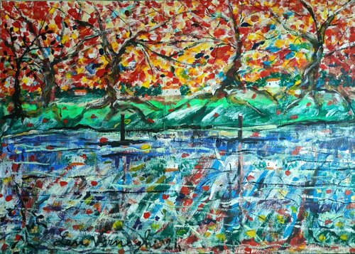 Riflessi autunnali by Len Vernaghi, Painting for Sale on Select