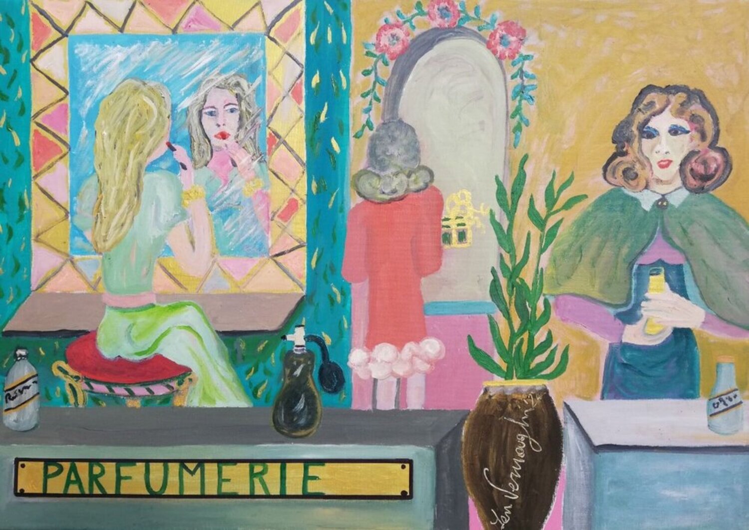 Parfumerie Len Vernaghi Original painting for sale