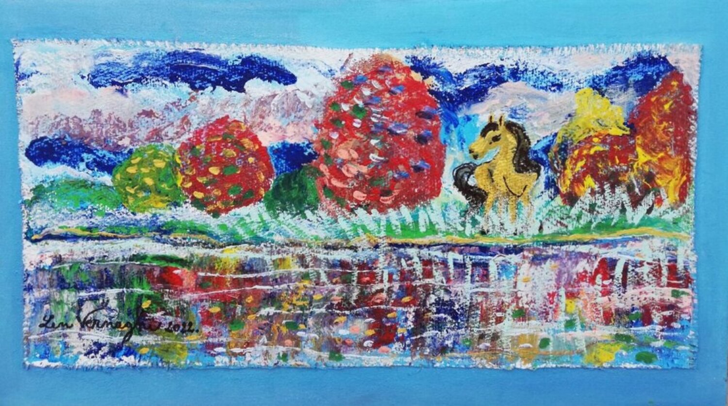 Fiume da sogno Len Vernaghi Original painting for sale