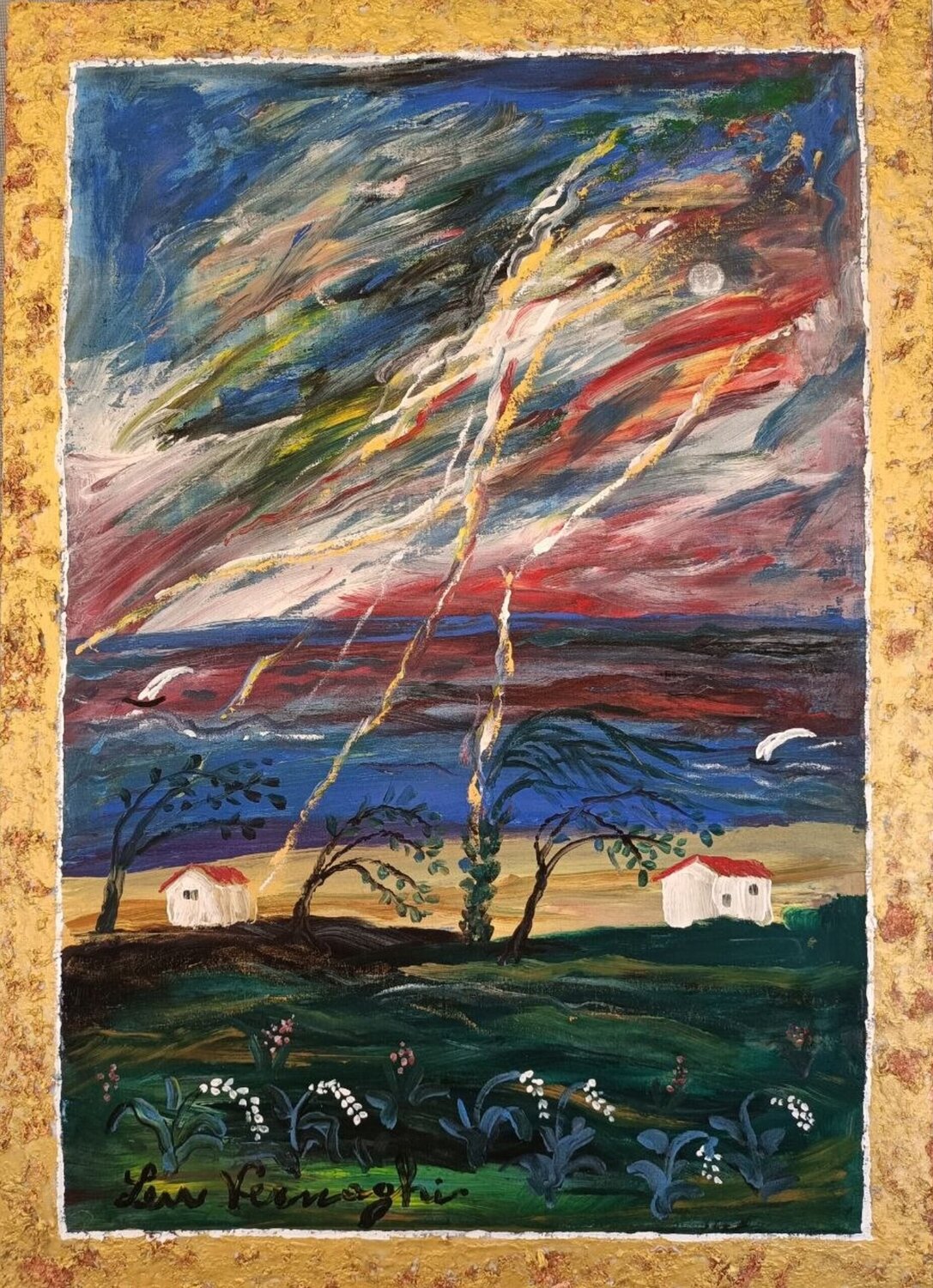 Tempesta in arrivo Len Vernaghi Original painting for sale