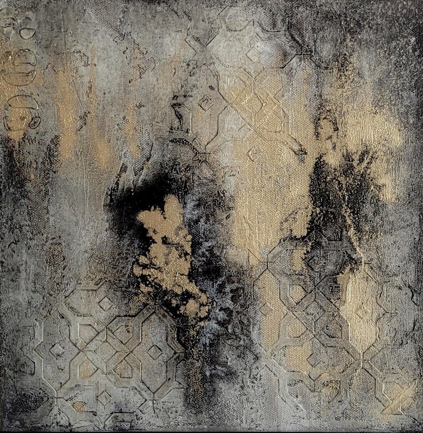 Golden Strukture Sabine Leise Original painting for sale