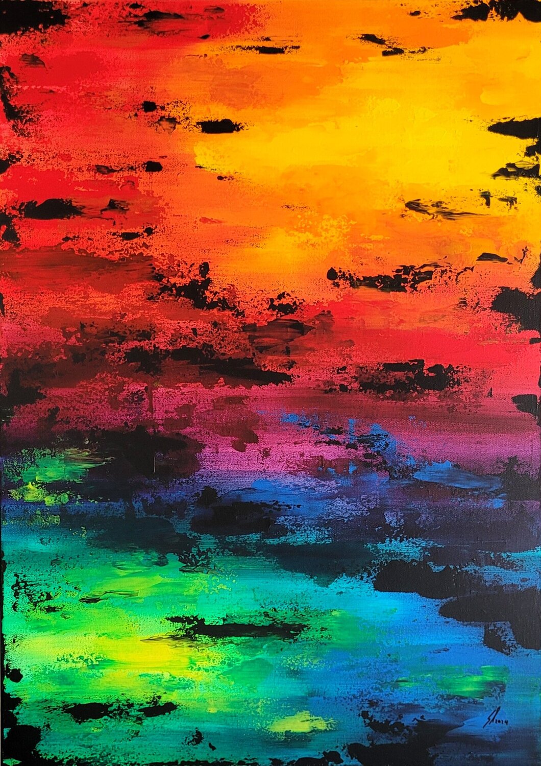 Hidden Secret Landcsape Sabine Leise Original painting for sale