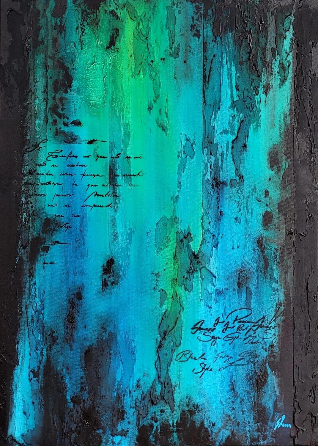 Geheimnisvolles Atlantis Sabine Leise Original painting for sale
