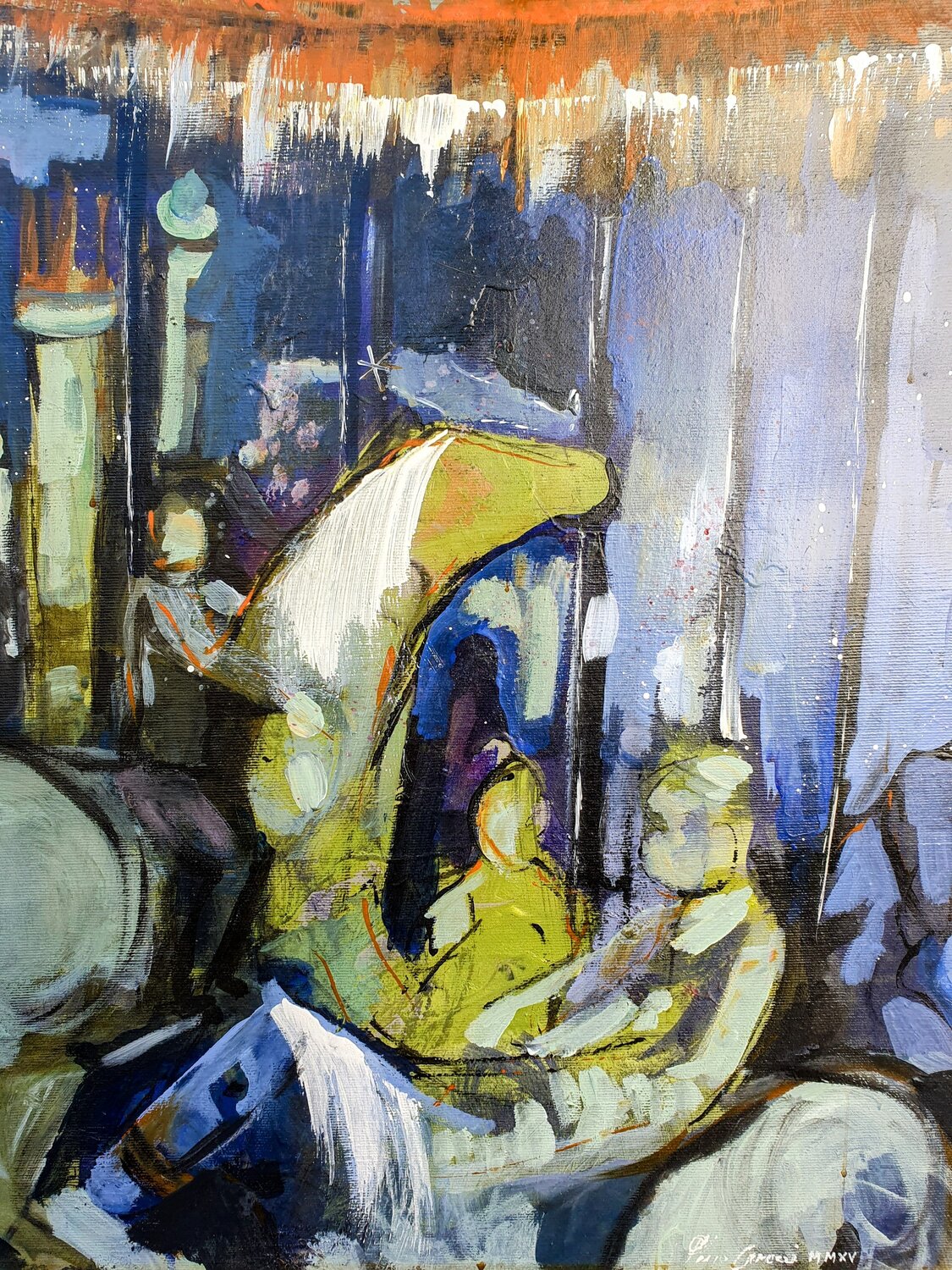 "La Giostra" Piero Carozzi Original painting for sale