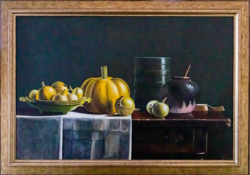 Still life with calendulas by Cornelis de Koning, Painting for Sale on Select