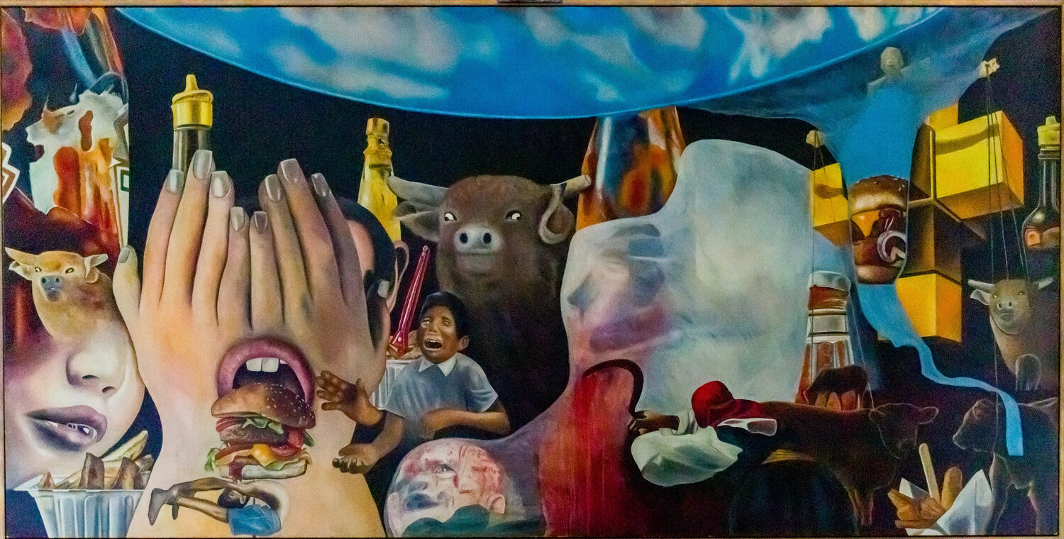 Our Fast Food Universe Cornelis de Koning Original painting for sale